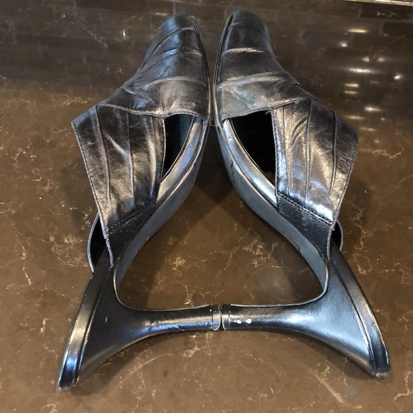 Moda Spana womens leather peep toe sandals with‎ heels size 8.5 - Picture 8 of 9